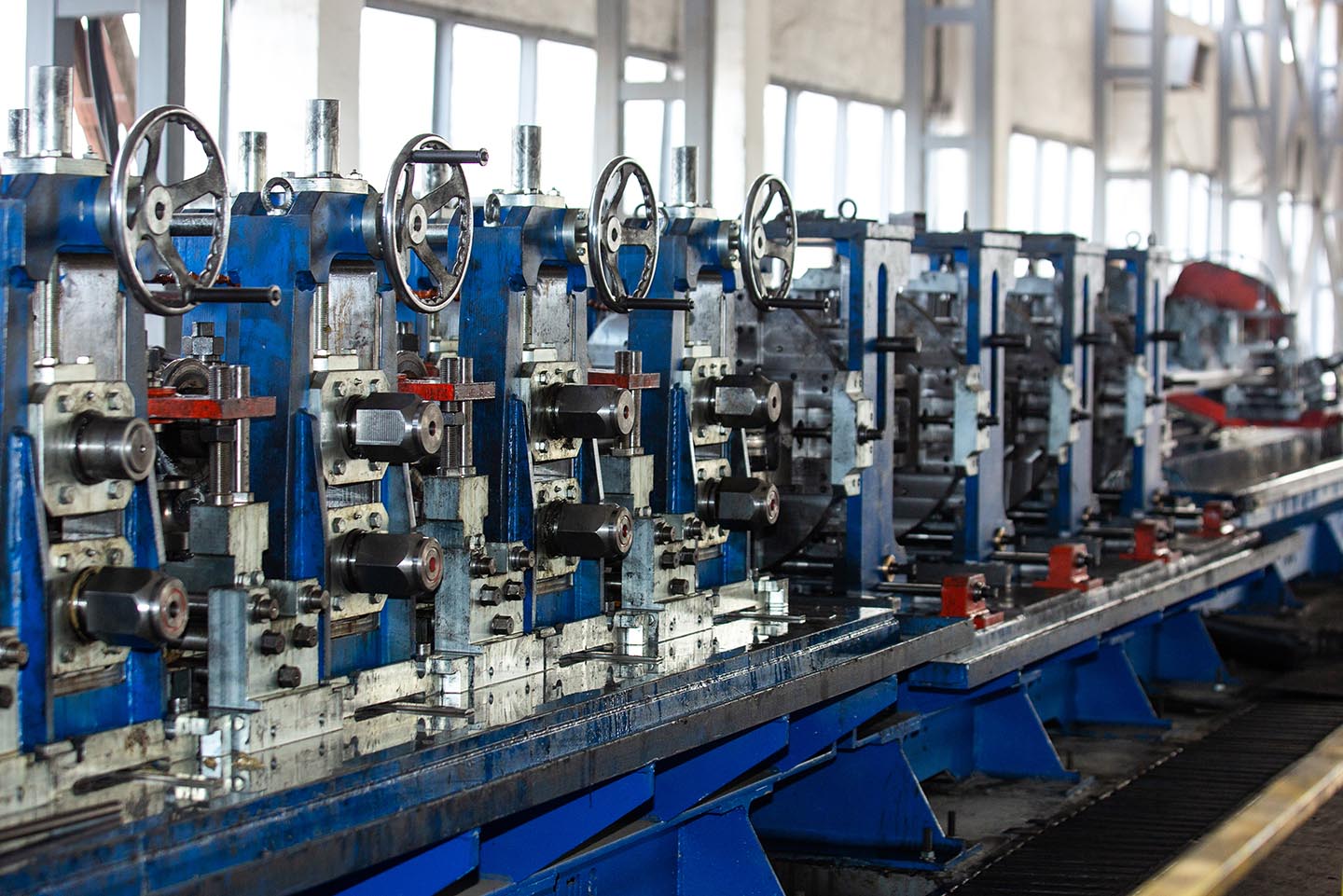 machines in industrial building